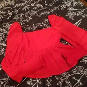 Red blouse